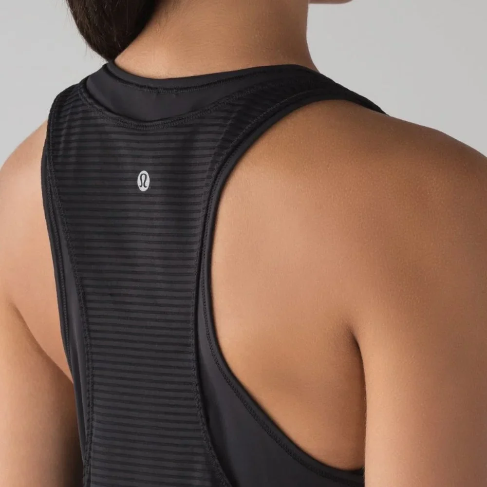 Lululemon Athletica Lean In Double Layer Tank (Dark Purple) Size 6 - Picture 5 of 10